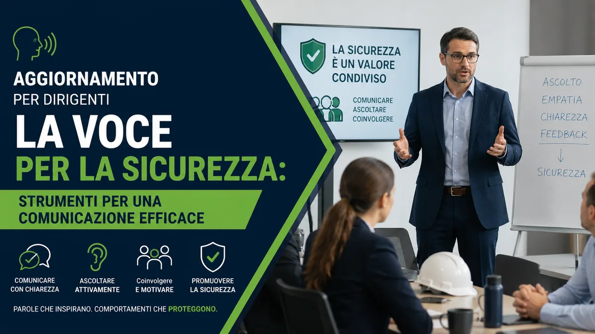 Aggiornamento formazione per dirigenti. La voce per la sicurezza: strumenti per una comunicazione efficace.
