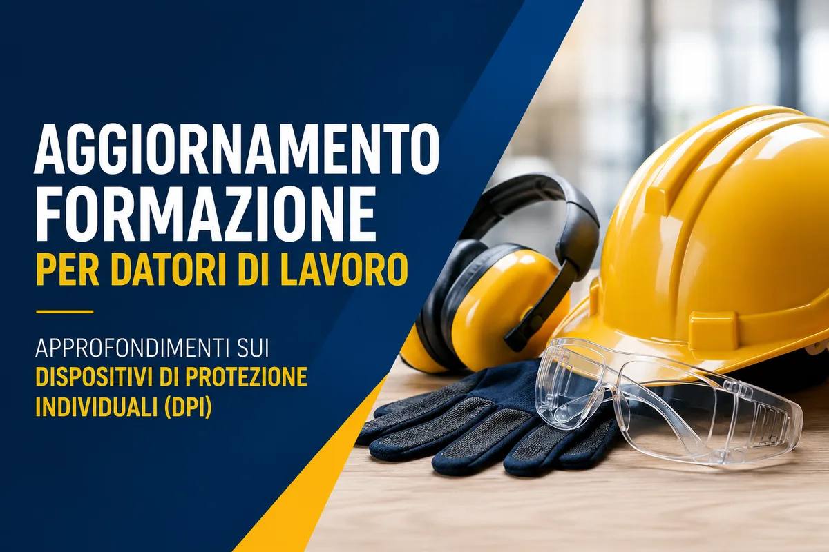 Aggiornamento formazione per datori di lavoro. Approfondimenti sui dispositivi di protezione individuali (DPI)
