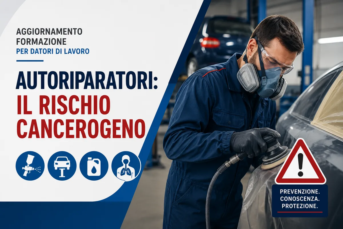 Aggiornamento formazione per datori di lavoro. Autoriparatori: il rischio cancerogeno