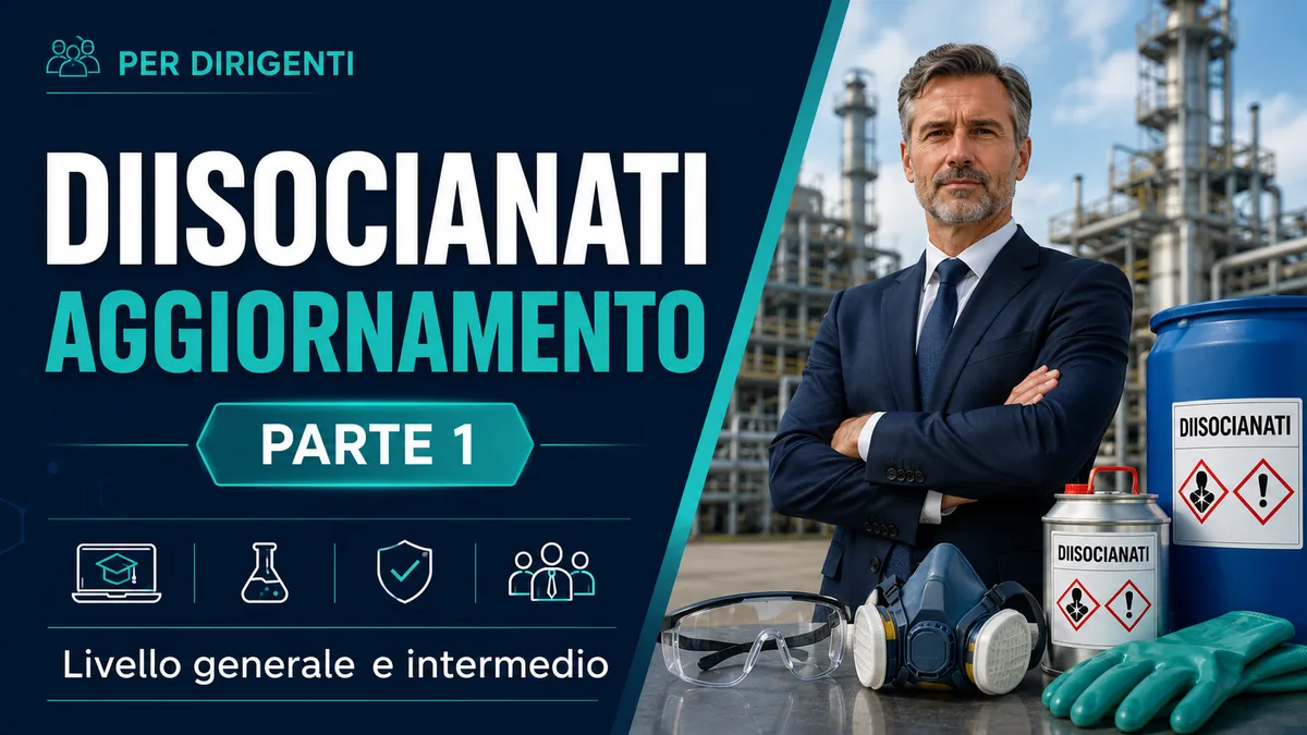 Formazione iniziale per l'uso dei diisocianati - Livello generale e intermedio (Valido come aggiornamento dirigenti)