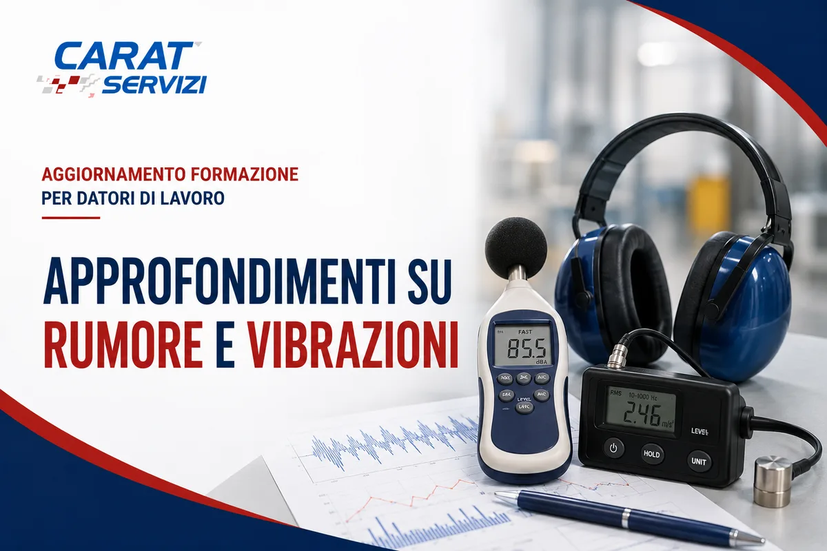 Aggiornamento formazione per datori di lavoro. Approfondimenti su rumore e vibrazioni.