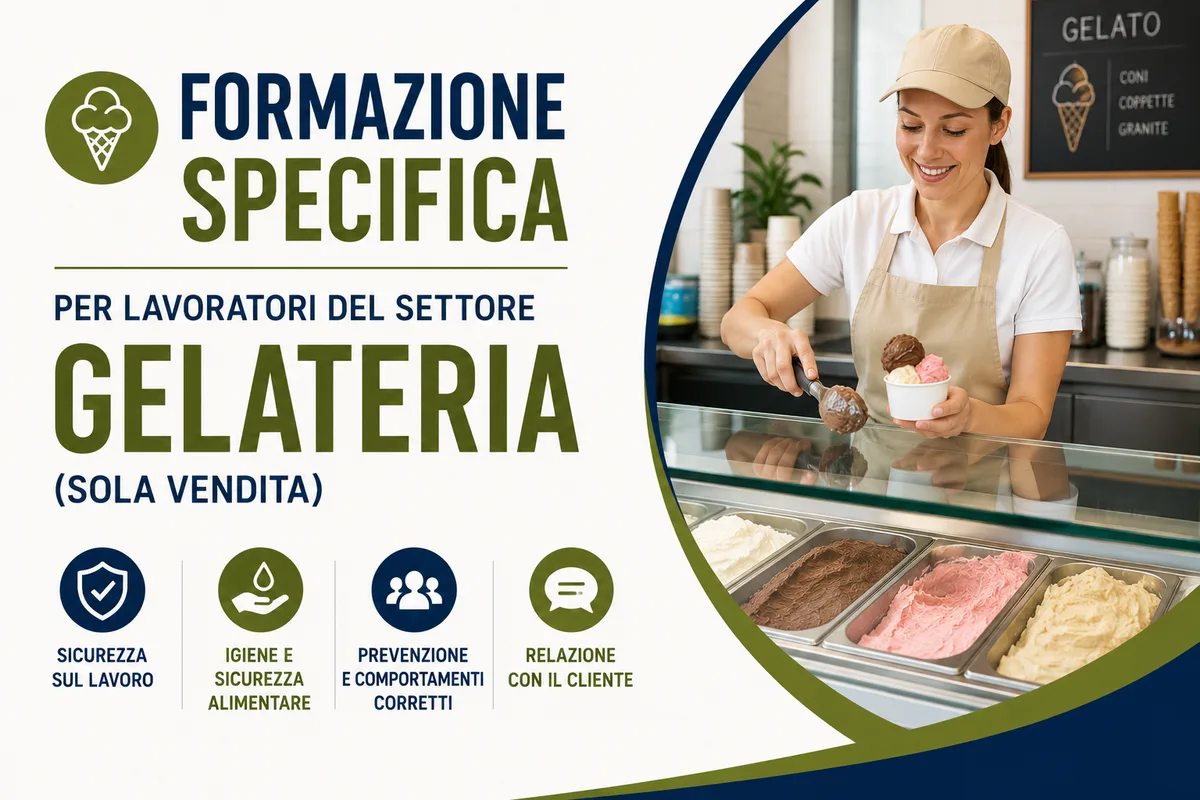 Formazione specifica per lavoratori del settore gelateria (sola vendita)