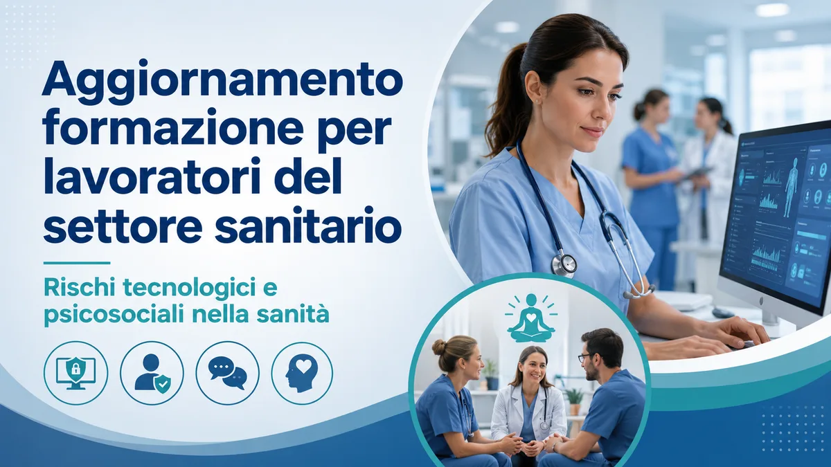Aggiornamento formazione per lavoratori del settore sanitario. Rischi tecnologici e psicosociali nella sanità.