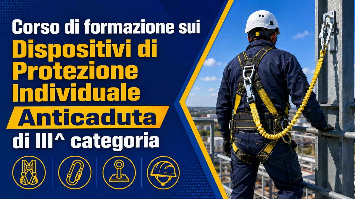 Corso di formazione sui Dispositivi di Protezione Individuale Anticaduta di III^ categoria