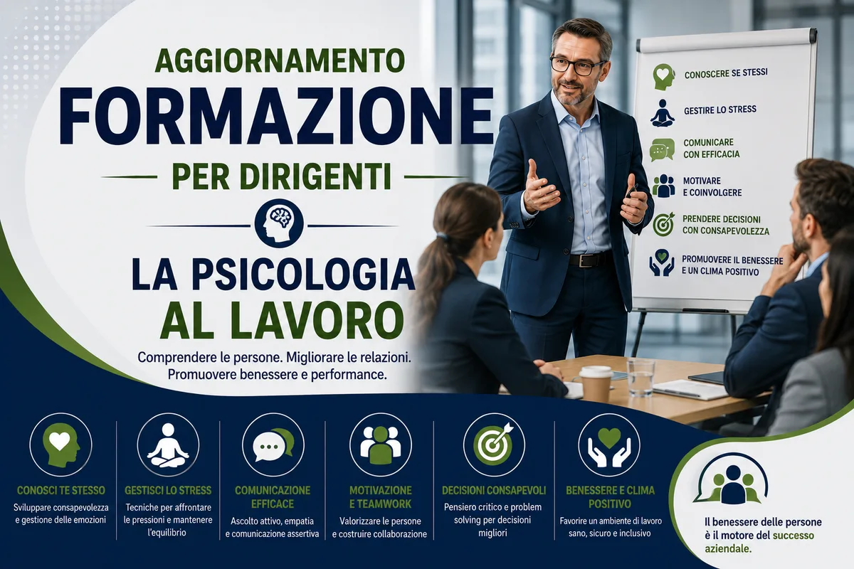 Aggiornamento formazione per dirigenti. La psicologia al lavoro.