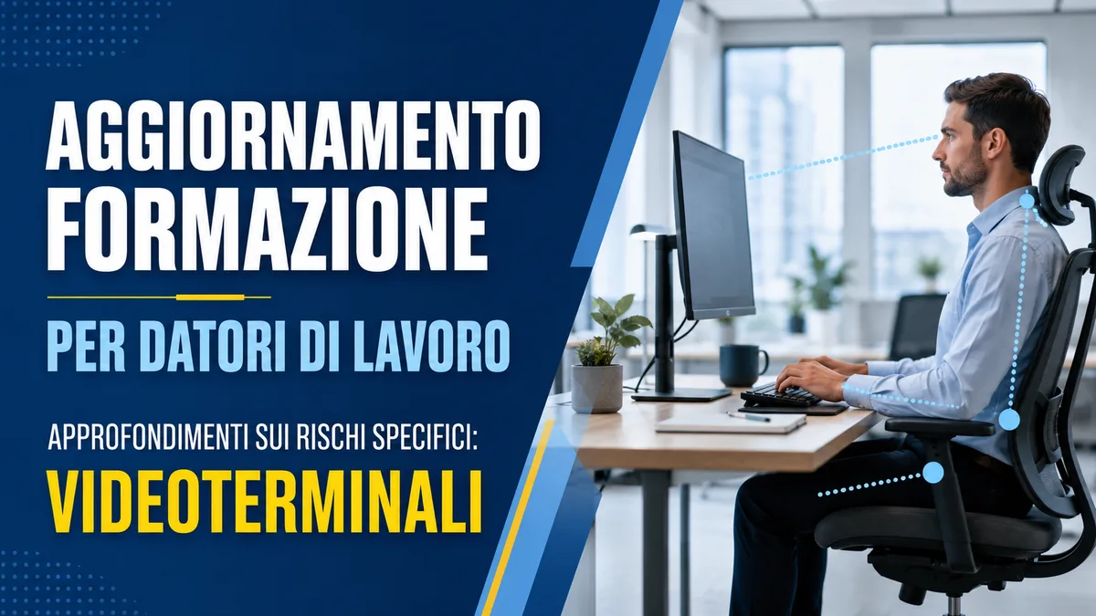 Aggiornamento formazione per datori di lavoro. Approfondimenti sui rischi specifici: videoterminali
