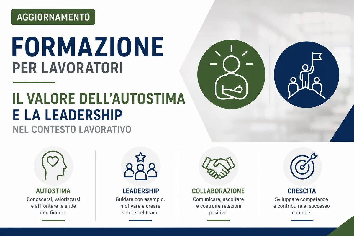 Aggiornamento formazione per lavoratori. Il valore dell'autostima e la leadership nel contesto lavorativo