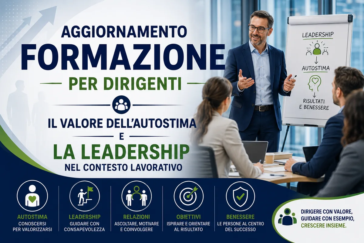 Aggiornamento formazione per dirigenti. Il valore dell'autostima e la leadership nel contesto lavorativo