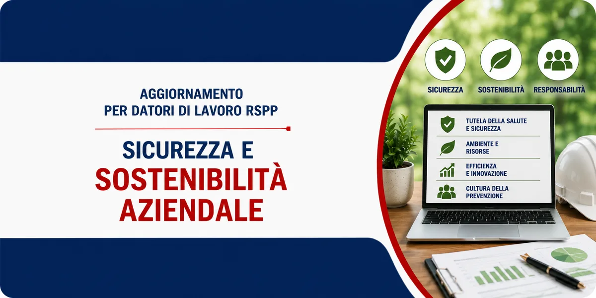 Aggiornamento formazione per datori di lavoro RSPP. Salute e sicurezza per lo Smart Working e il Telelavoro