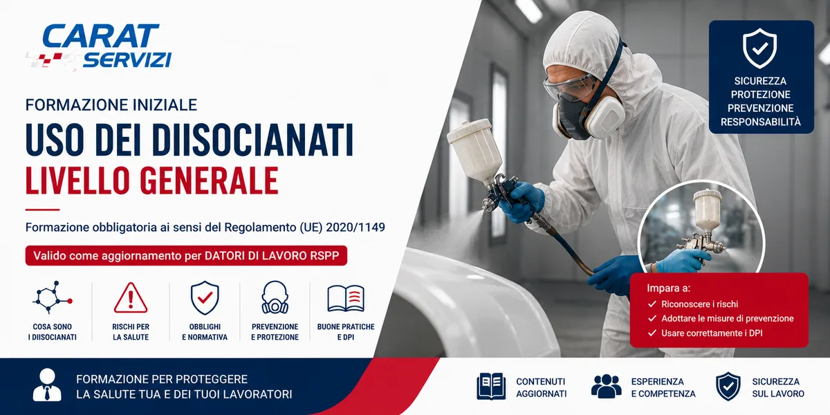 Formazione iniziale per l'uso dei diisocianati - Livello generale (Valido come aggiornamento per datori di lavoro RSPP)