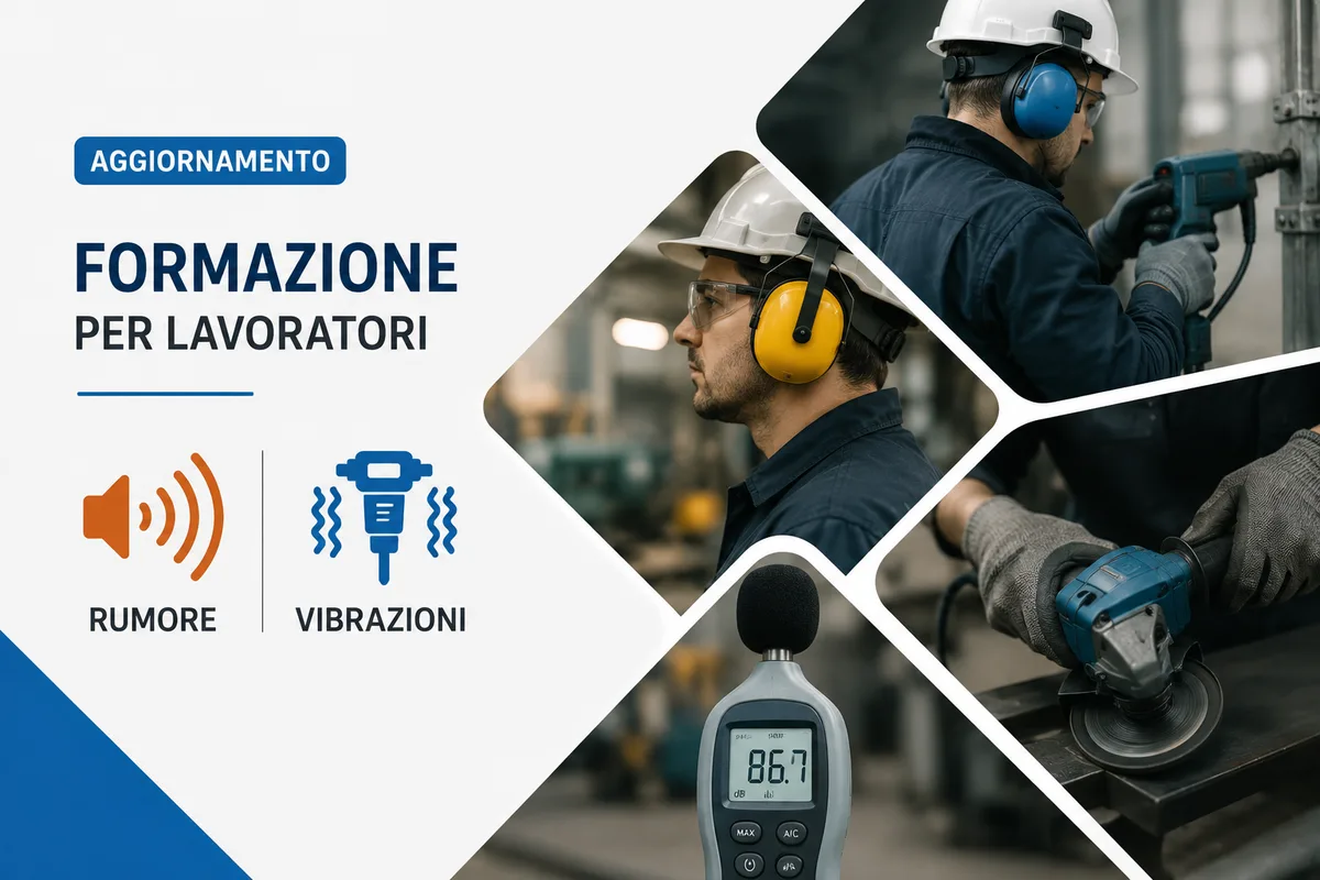 Aggiornamento formazione per lavoratori. Approfondimenti su rumore e vibrazioni