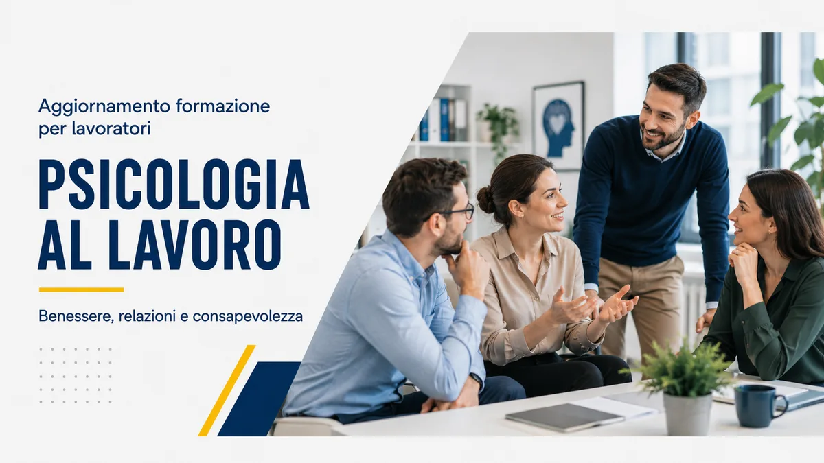 Aggiornamento formazione per lavoratori. La psicologia al lavoro