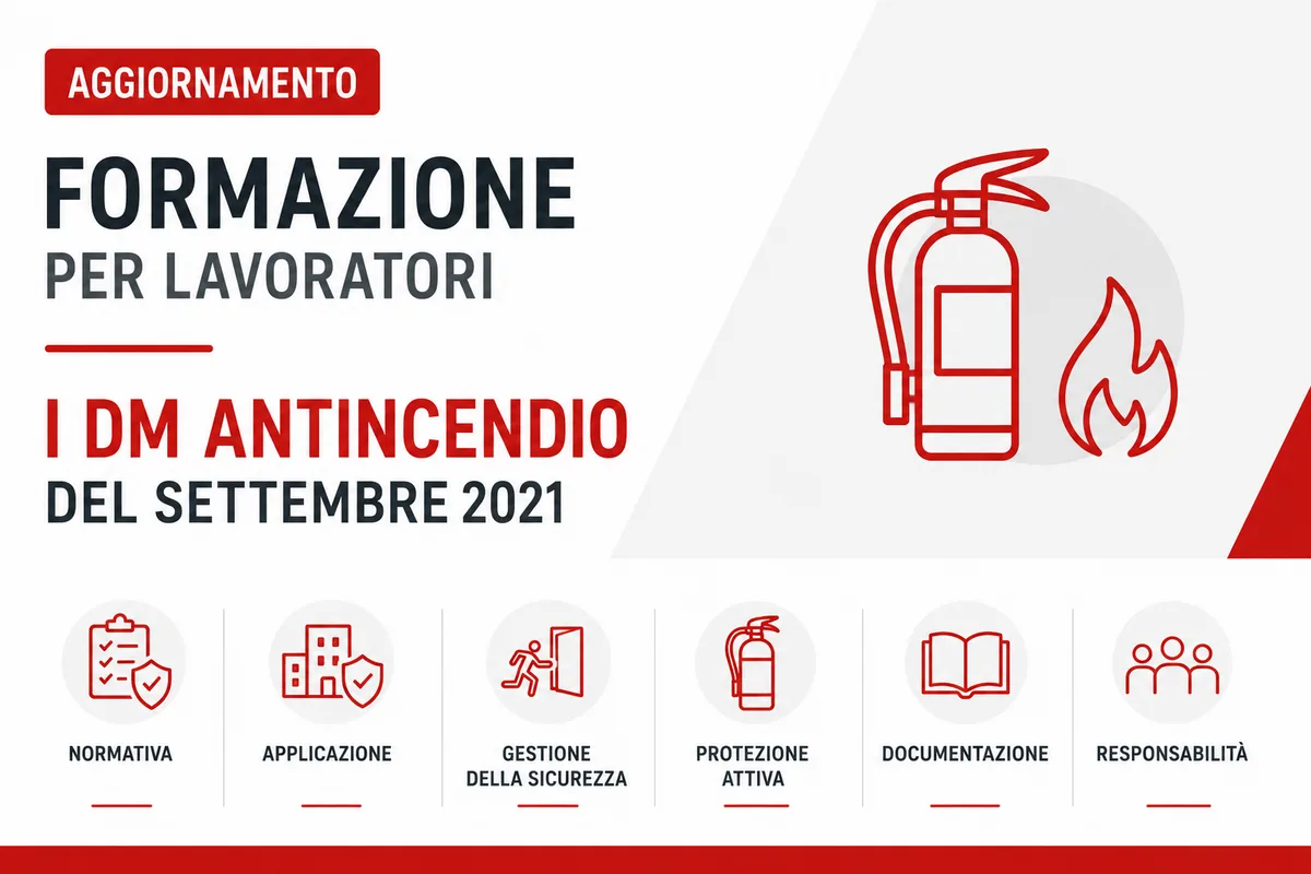 Aggiornamento formazione per lavoratori. I DM antincendio del settembre 2021