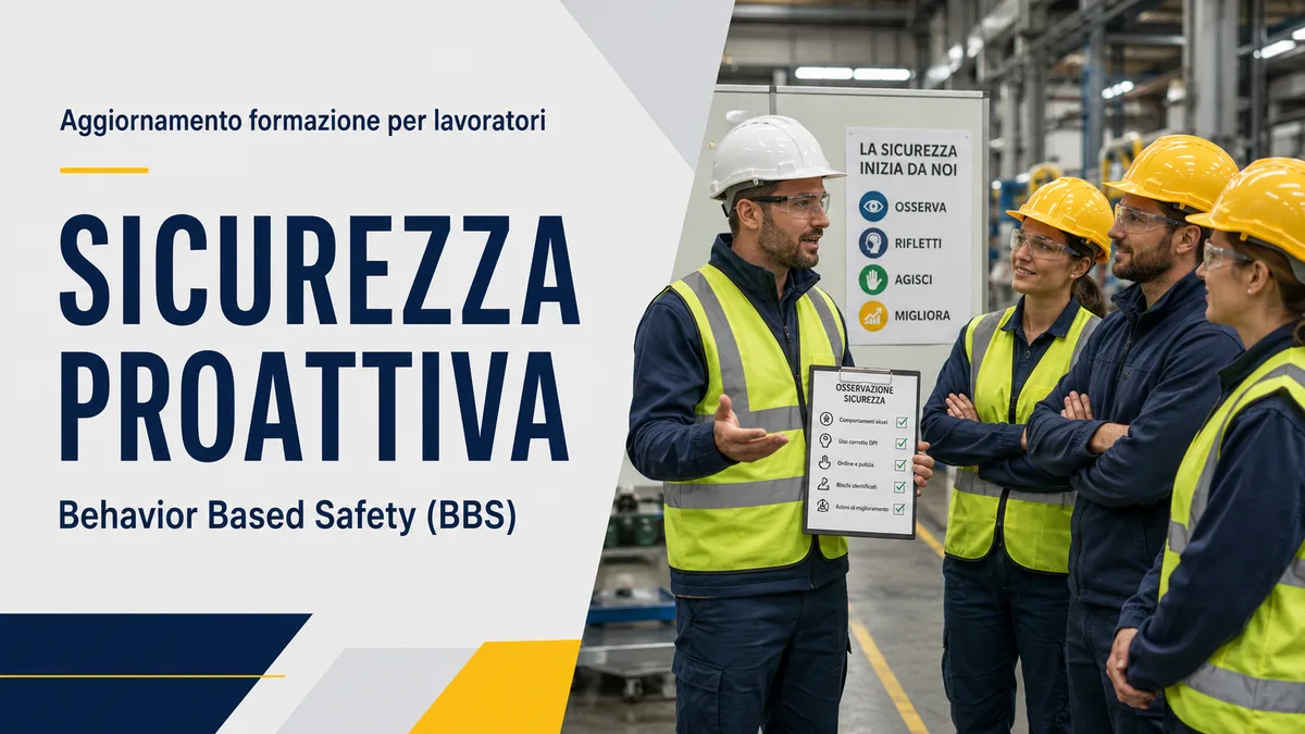 Aggiornamento formazione per lavoratori. La sicurezza proattiva e il Behavior Based Safety (BBS)